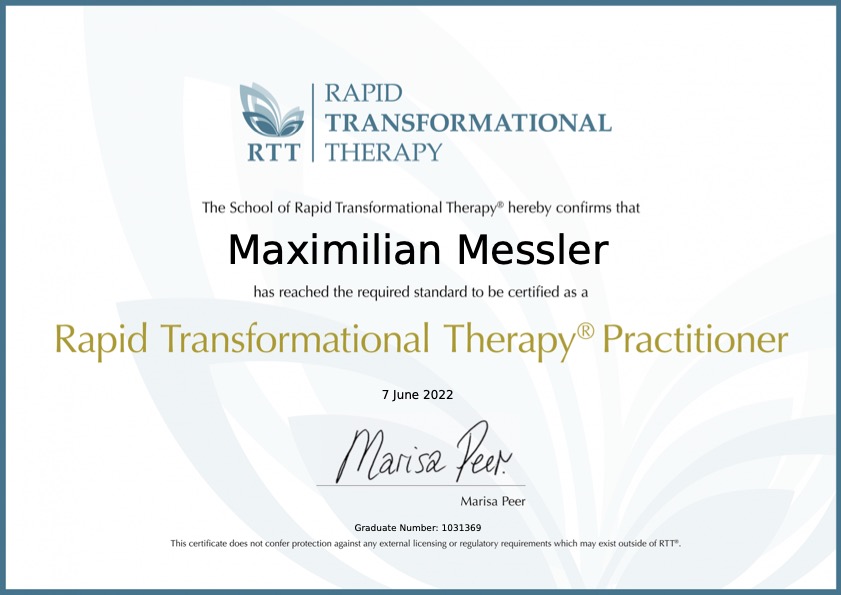 RTT Hypnose Practitioner Maximilian Messler