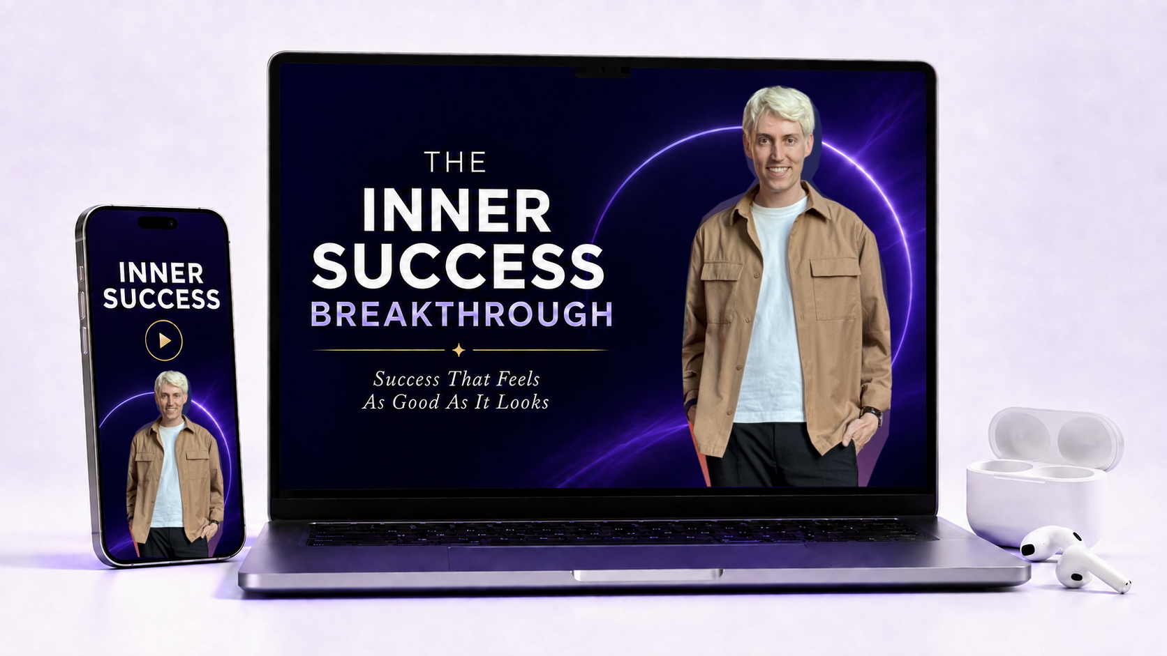Inner Success Breakthrough shown on a laptop and phone
