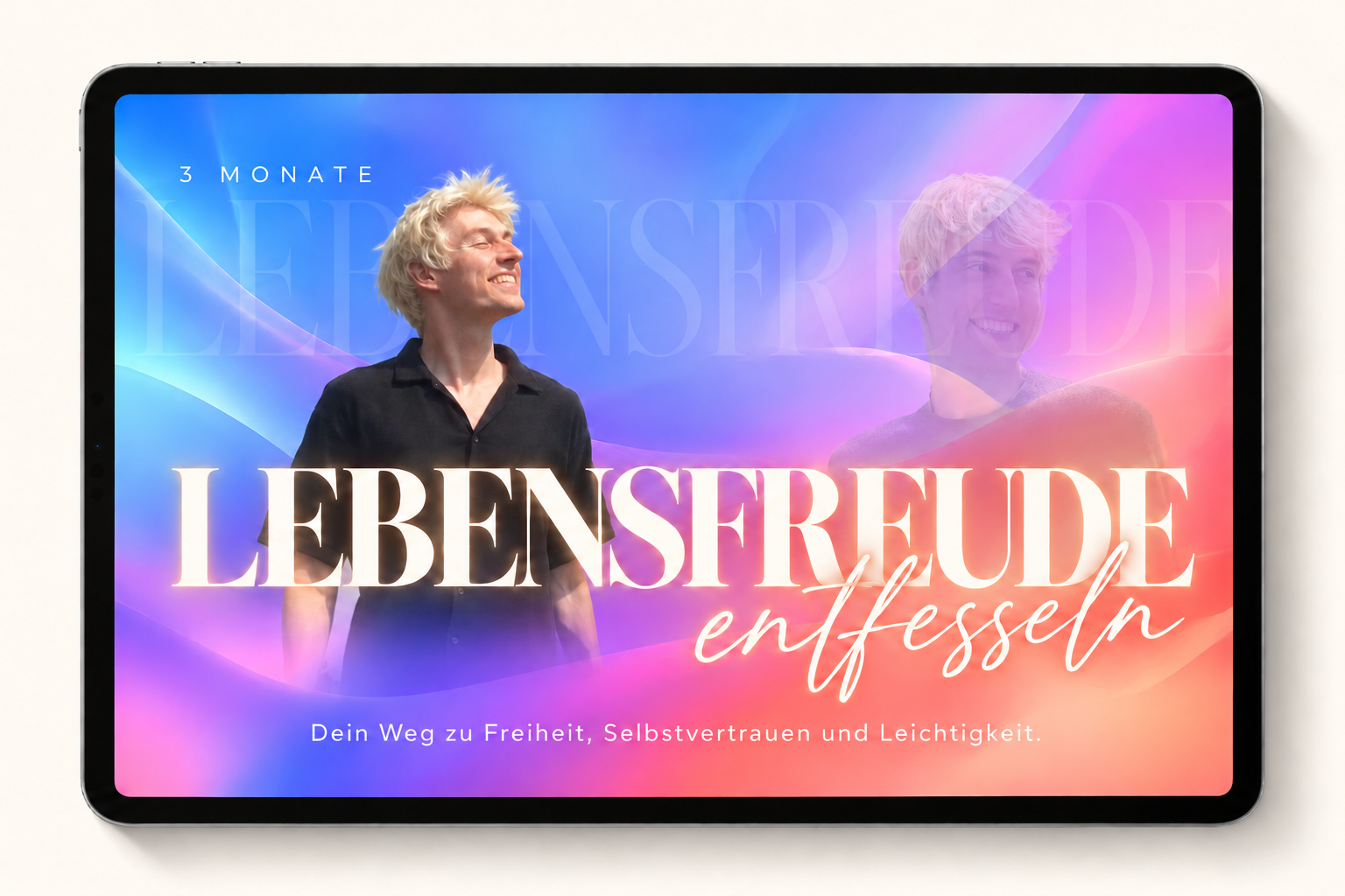 Produkt-Mockup: 3 Monate Lebensfreude entfesseln mit Maximilian Messler