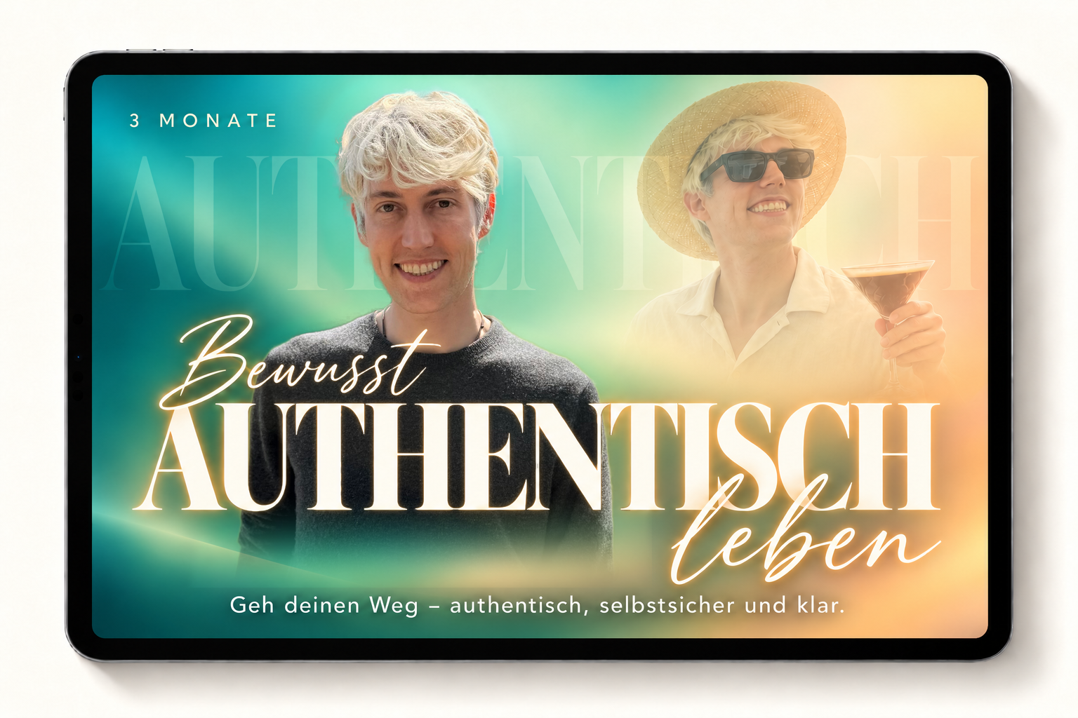 Produkt-Mockup: Bewusst authentisch leben, drei Monate Coaching mit Maximilian Messler